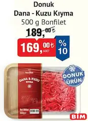 BONFİLET DONUK DANA-KUZU KIYMA 500 G